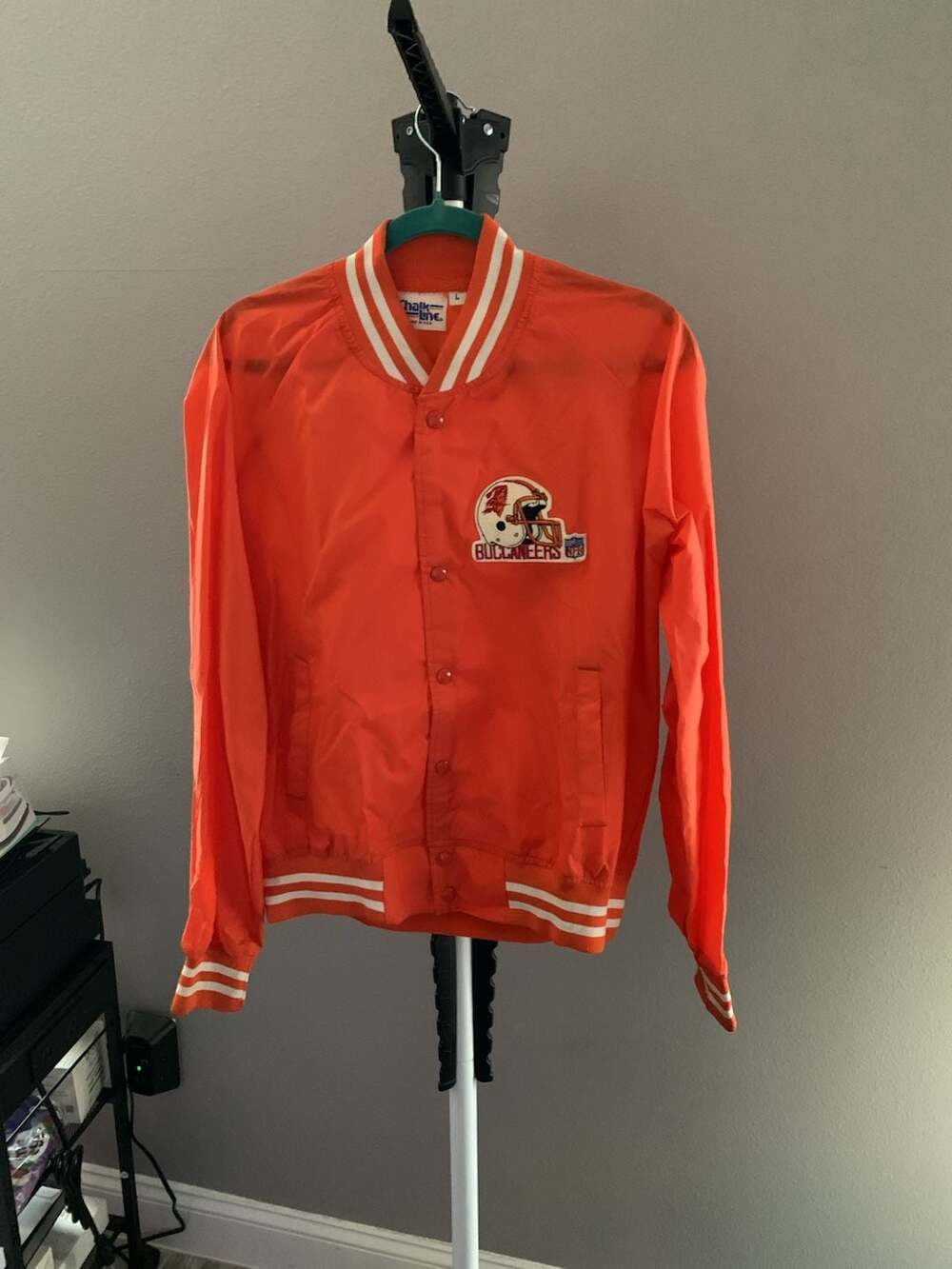 Vintage Chalk Line Tampa Bay Buccaneers Satin Bomber Jacket